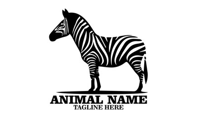 Okapi animal silhouette vector illustration, okapi animal vector illustration and okapi animal logo dasign with white background