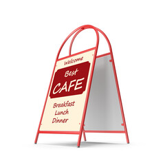 Large Outdoor Billboard Sign Isolated on Transparent Background