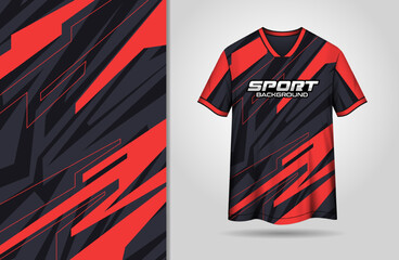 Sports jersey design with black and red background