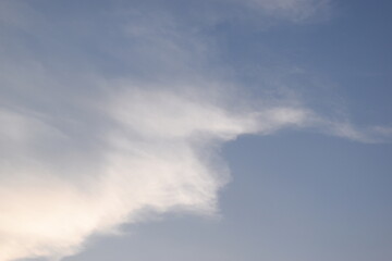 beautiful blue sky and white cloud background in springtime