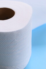 white paper tissue on blue background