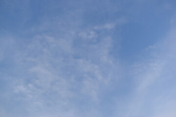 beautiful blue sky and white cloud background in springtime