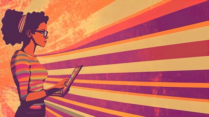 empowering the next generation: a young woman inspires future coders through innovative teaching – perfect for technology and education posters!