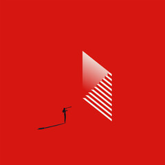 Business and career growth and development vector concept. Symbol of ambition, aspiration, success. Minimal design eps10 illustration