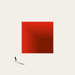 Business risk or adventure abstract vector concept. Symbol of courage, challenge, unknown. Minimal design eps10 illustration.