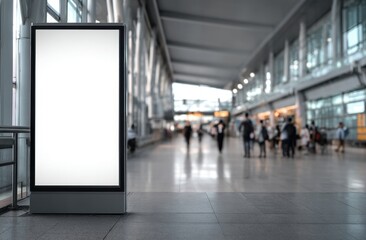Blank advertising billboard indoor commercial space