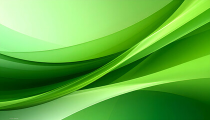 A smooth, abstract design featuring various shades of green waves.