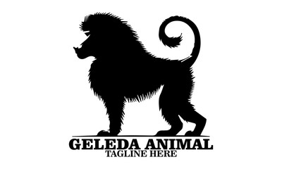 Geleda animal icon. gelada animal vector illustration and geleda animal logo design