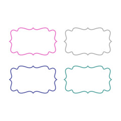 Wedding Stylish Romance Ornamental Tags Collection
