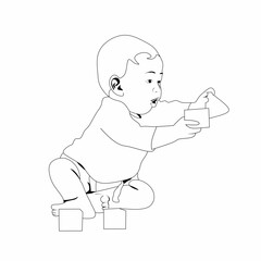 baby boy playing