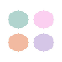 Wedding Stylish Romance Ornamental Tags Collection
