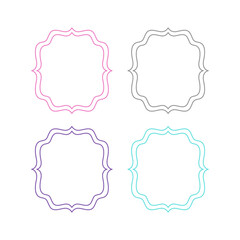 Wedding Stylish Romance Ornamental Tags Collection
