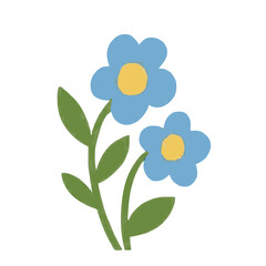 Outline flowers illustration