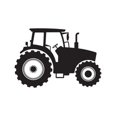 Obraz premium Powerful Farming Tractor Agriculture Machinery Icon