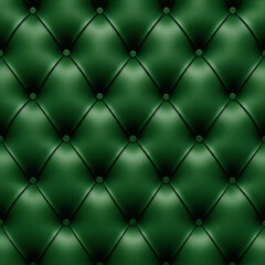 Capitonné vert