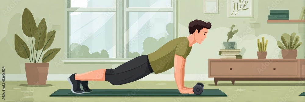 Aufkleber effective home workout guide for men with exercises focusing on strength and flexibility