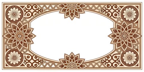 black and white floral ornament frame and Eslimi Tazhib Iranian Art Design Text Box Text Input Area Floral Vector Old Vintage Art