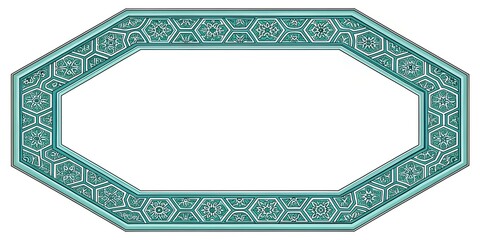 black and white floral ornament frame and Eslimi Tazhib Iranian Art Design Text Box Text Input Area Floral Vector Old Vintage Art