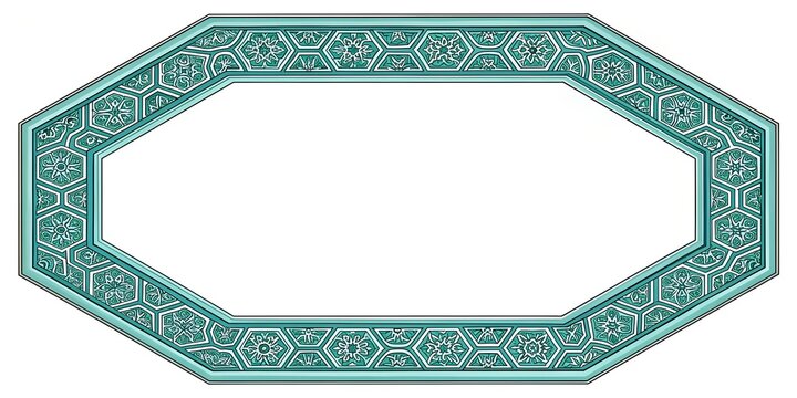 black and white floral ornament frame and Eslimi Tazhib Iranian Art Design Text Box Text Input Area Floral Vector Old Vintage Art
