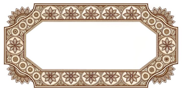 black and white floral ornament frame and Eslimi Tazhib Iranian Art Design Text Box Text Input Area Floral Vector Old Vintage Art