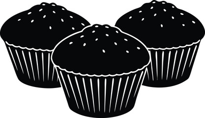 cupcake vector illustration