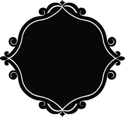 vintage frame with floral ornament