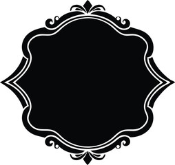 vintage frame with floral ornament