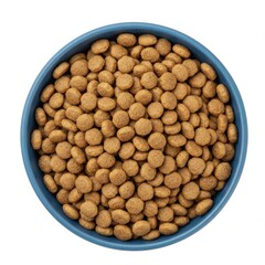 Bowl full of pet kibble nutrition food for animal canine feline