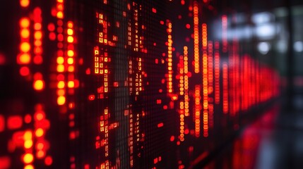 A failed data upload, with glowing error messages covering a screen 