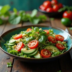 Fresh keto salad for a fitness lifestyle