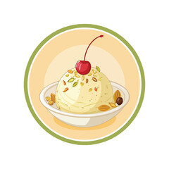 Modern Ice Cream Logo Design – Minimalist Vector Badge for Dessert Shops & Cafés Ice cream logo clipart set. Colorful cone ice cream icon clip art in pictogram style vector illustration color pastel 