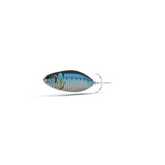 Blue Fishing Lure with Treble Hook Isolated on Transparent Background