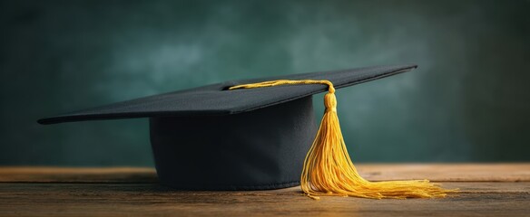 The elegant graduation cap ready for a memorable academic celebration.