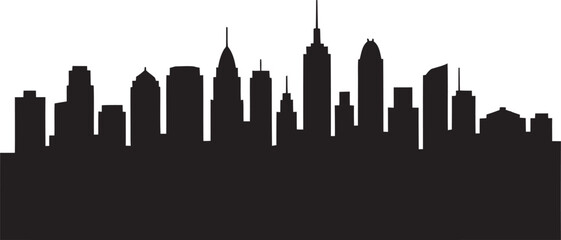 Naklejka premium seattle skyline in black