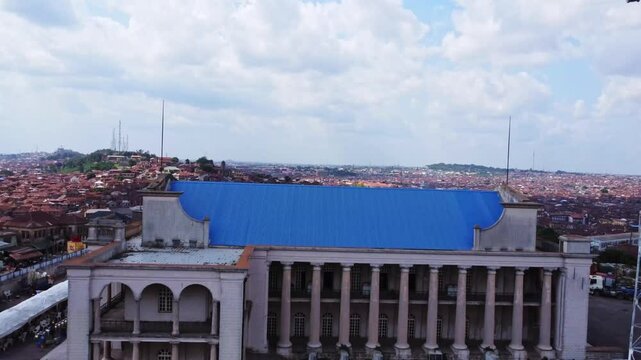 Jib of Mapo Hall, a beautiful landmark in Ibadan, the second city in Nigeria, Africa