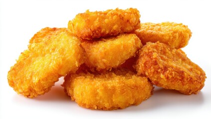 Golden crispy fried chicken nuggets snack