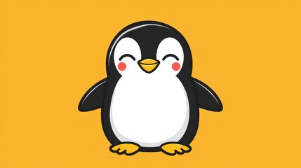 Naklejka premium Cute cartoon penguin illustration (11)