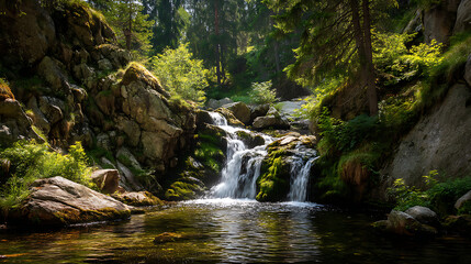 Amazing natural waterfall views located in the hideout