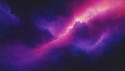 Abstract cosmic scene with vibrant purple and pink nebulous clouds creating a mystical and ethereal atmosphere