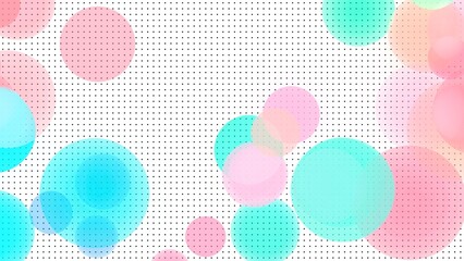 Circles art woth geometric halftone background