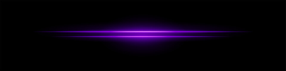Pink sci-fi beam. Two horizontal glowing lines with central bright core and radial fade. Dark background gives tech feel. Suitable for energy, laser, futuristic design.
