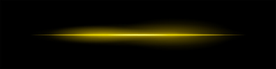 Yellow power streak. Focused beam with intense glow and wide radial blur, creating hot energy feel on black background. Great for sci-fi, flame, speed visuals.