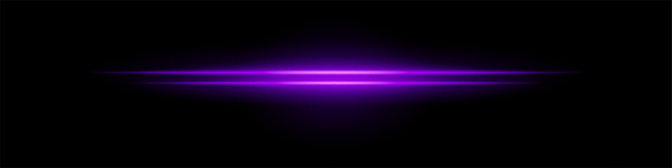 Purple central glow. Two layered beams with soft radial light burst and blurred edges on dark background. Ideal for sci-fi, light energy, futuristic effects.