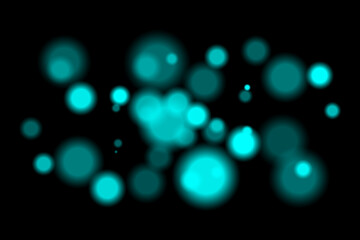 Blue glowing bokeh. Warm blurred circles scattered on dark background, creating festive or fiery atmosphere. Perfect for abstract, energy, or celebration designs.