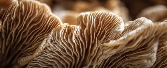 The intricate details of a mushroom showcasing natural textures and forms.