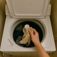 Putting Clothes into a Washing Machine