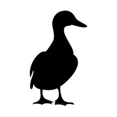 Duck side profile silhouette vector illustration