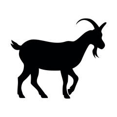 Standing goat animal silhouette vector illustration