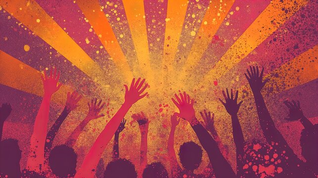 vibrant community unity celebration: engage with diverse individuals in activities - perfect for your sports interior poster!