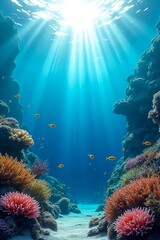 Obraz premium Colorful Coral Reef Life